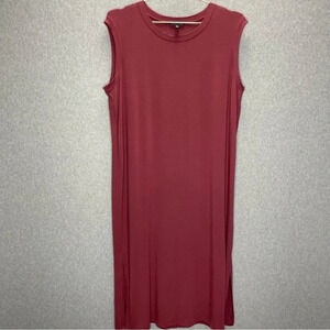 Eileen Fisher Viscose Blend Midi Length Dress